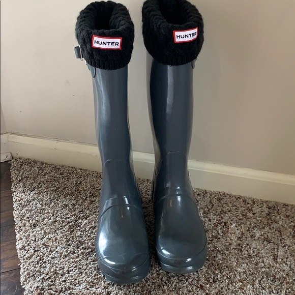 Gray Blue Hunter Rain boots 🌧 - Picture 2 of 7